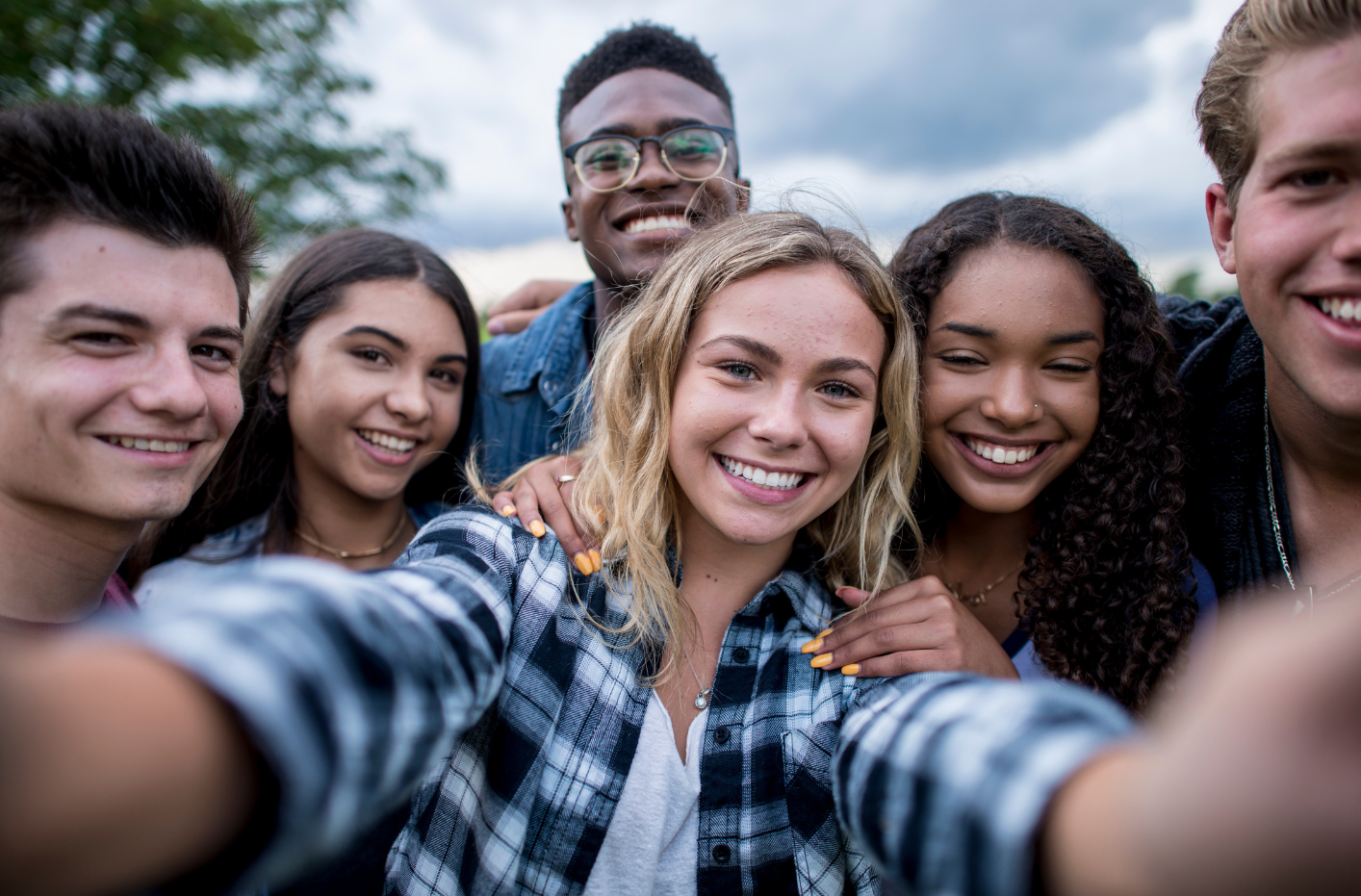 etudiants selfie